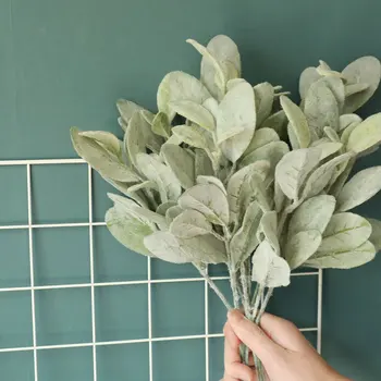 

3Pcs Fall leaves Rabbit ear plant branch flores Artificial Silk DIY home Christmas wedding decoration Flowers arrangment wreath