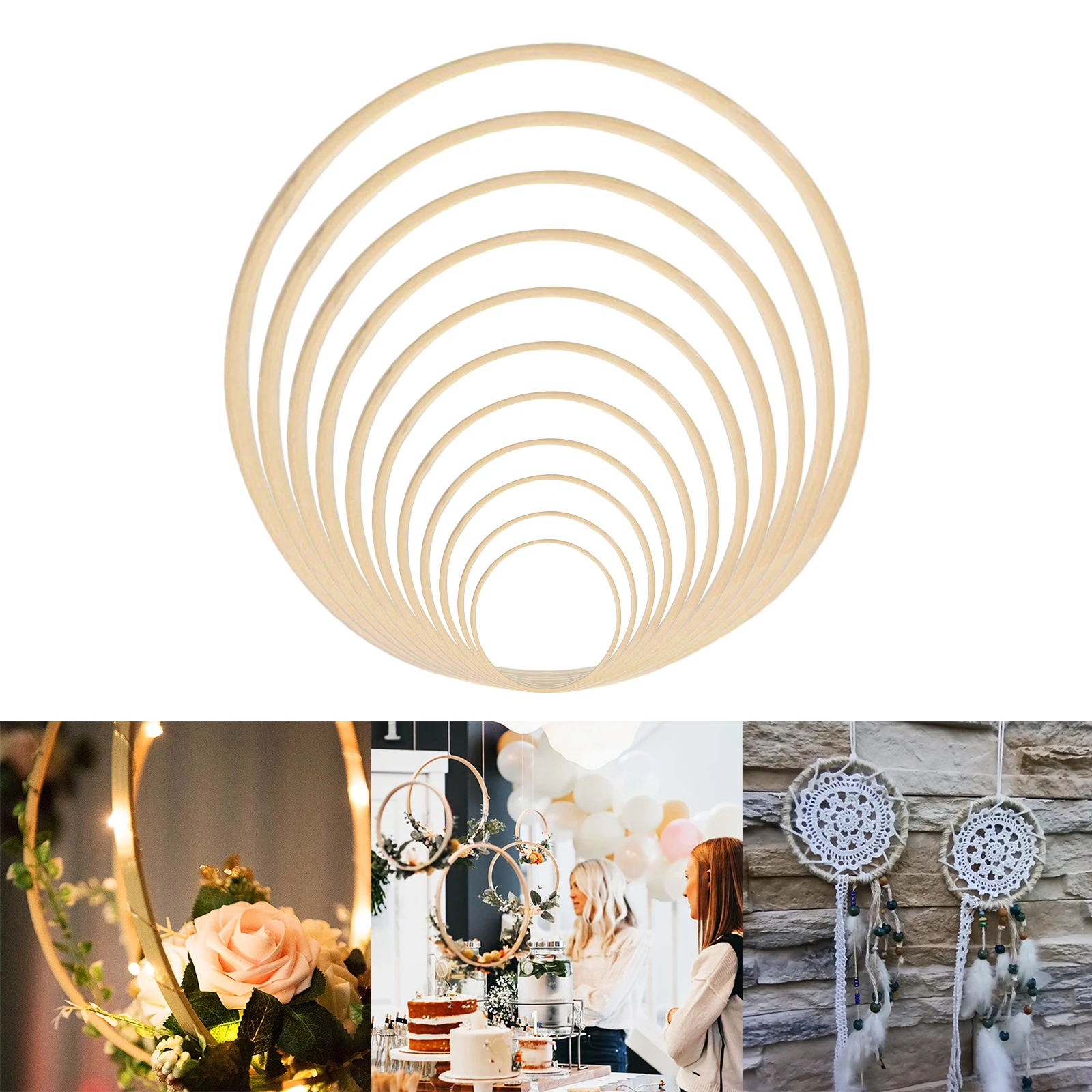 Embroidery Hoop Wooden Round Bamboo Cross Stitch for Art Craft 40cm Embroidery Hoop Wooden Round Bamboo Cross Stitch for Art Craft 40cm