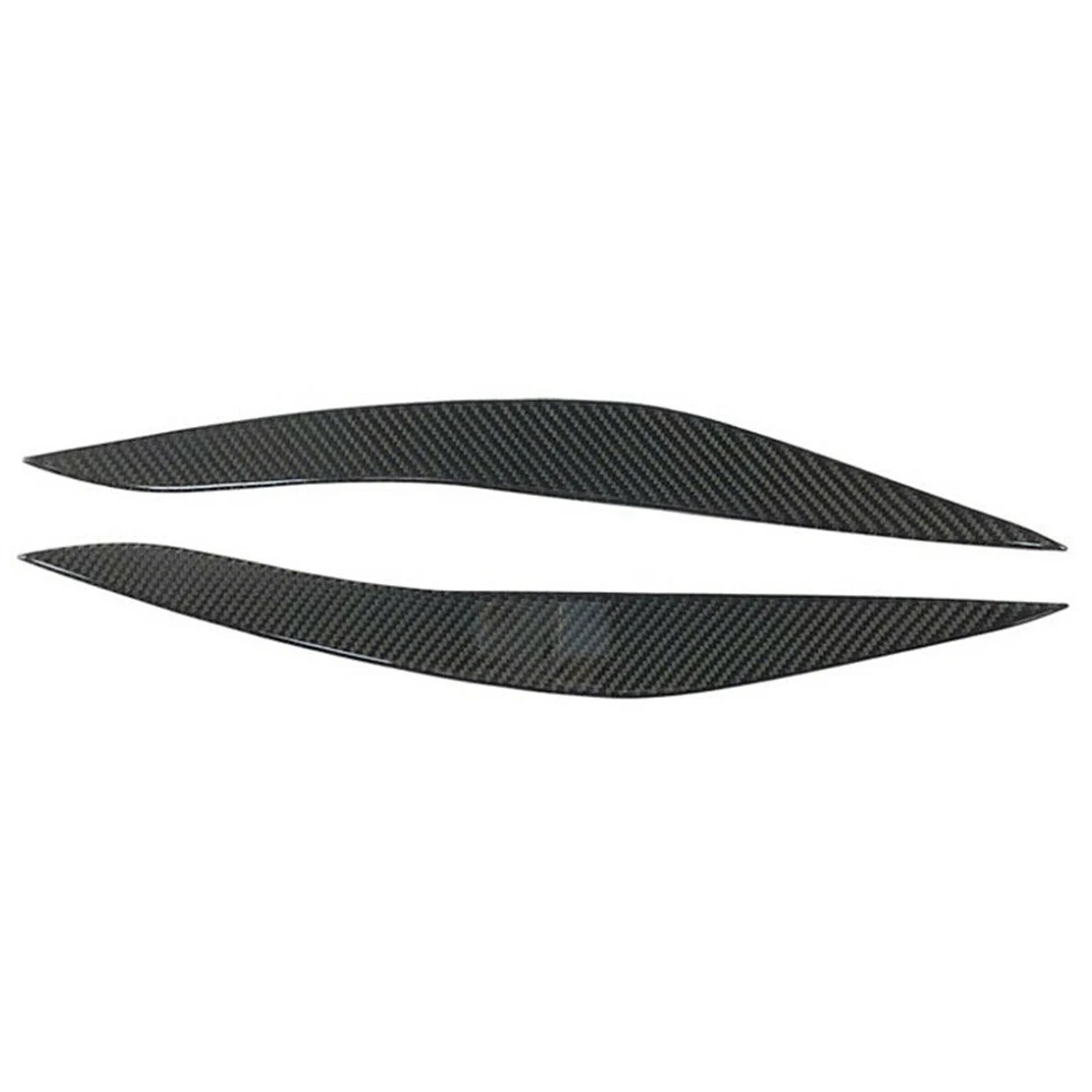 cheap 1 Pair auto car Headlight Eyebrow Eyelid Eye Trim car sticker Carbon Fiber Black new for BMW 5 Series F10 2013 2018