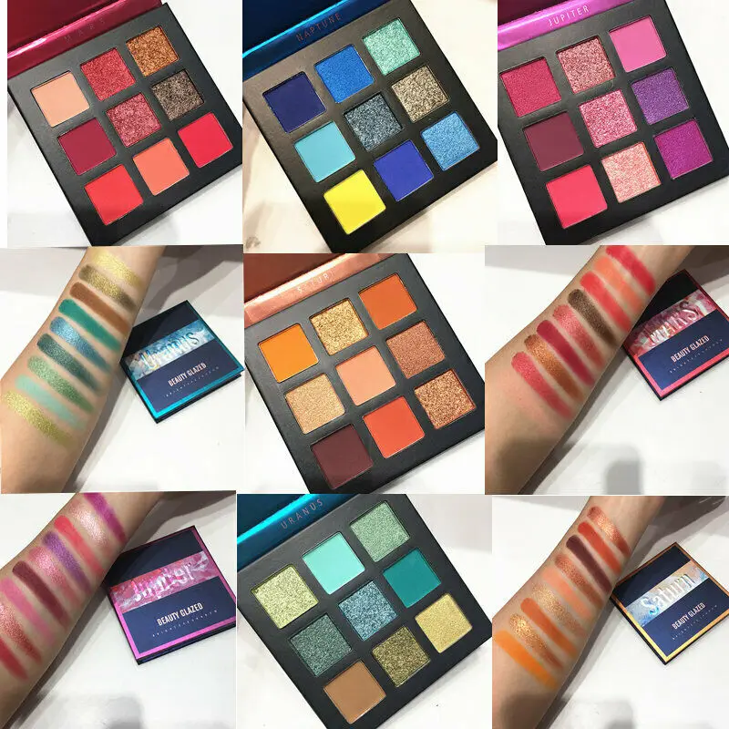Beauty Glazed Makeup Eyeshadow Pallete Glitter Shimmer Matte Eye Shadow Palette Cosmetics Make Up Pigment Sombras 9 Colors Beauty Glazed Makeup Eyeshadow Pallete Glitter Shimmer Matte Eye Shadow Palette Cosmetics Make Up Pigment Sombras 9 Colors