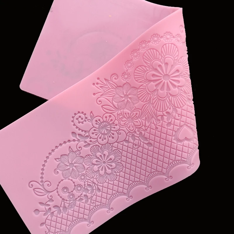 Minsunbak новые кружевные силиконовые формы изысканные свадебные Брюки для женщин коврик узорчатый пищевой силикон
