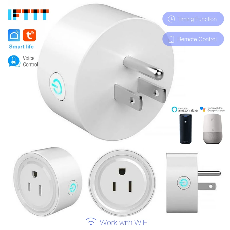 

2pcs smart life WIFI US Plug Smart Timing Socket Wireless Outlet Voice Intelligent Control Work with Alexa Google home IFTTT