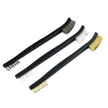 

3Pcs/Set Car Cleaning Double End Cleaning Brush Set Brass Steel Nylon Wire Brush Kit Auto Wash Detail Dust Cleaning Brush