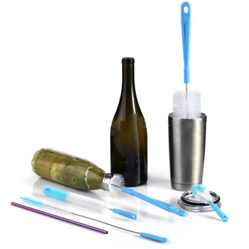 

5PCS Bottle Brush Cleaner Set Long Water Bottle and Straw Cleaning Brush Kitchen Wire Scrub Set for Most Bottles Washing
