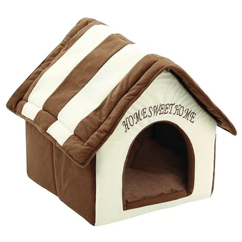 

Home Sweet Home Pet Kennel Dog House Plush Pet Dog House Cat Bed Pet Supplies