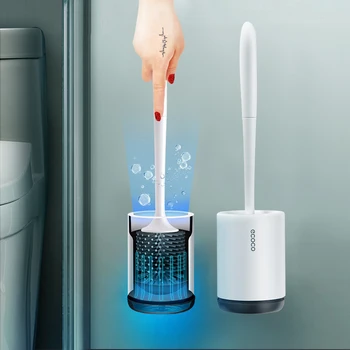 

GUNOT Silicone Toilet Brush TPR Soft Bristle Head Household Cleaning Brush Bathroom Cleaning Supplies Bathroom Accessories