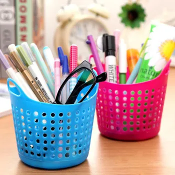 

1 Pcs Hot Sale Hollow Pen Storage Box Pencil Brush Pot Pen Holder Container Desk Office Organizer Desktop Supply Stationery