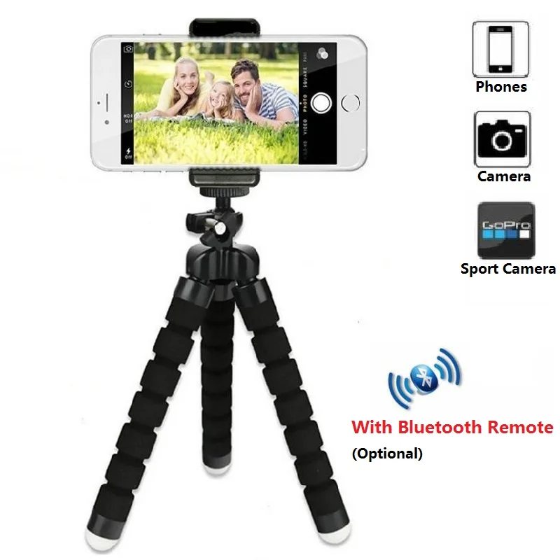 Mini Tripod For Phone Holder Mobile Lightweight Camera Selfie Stick Bluetooth Remote Shutter Release | Электроника