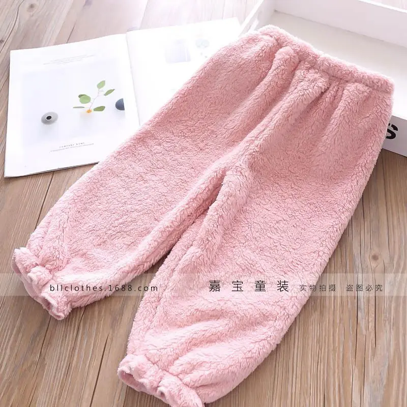 Fashion Winter Boys/Girls Warm Flannel Pajama Sets Cute Cartoon Children's Hooded Long Sleeve Sleepwear Suits Home Soft Pyjamas