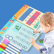 

Pen Control Training Toys Drawing Tablet Early Educational Math Game Book Montessori Toysfor Boy Girl Educational Painting Book