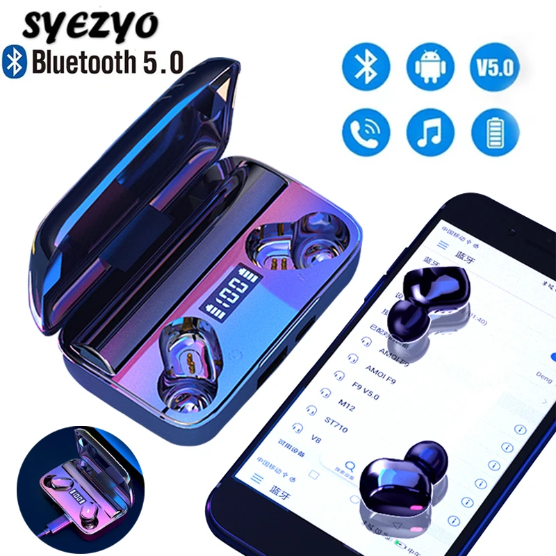 A9 TWS Wireless Bluetooth Earphones Sports Earbuds High-Definition Microphone Music Headset For Huawei Iphone Xiaomi Headphones