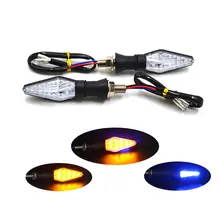 

New 2Pcs Universal Motorcycle Turn Signal Double Sided Lights 12V Super Bright LED Bulbs Light For Motorbike Off Road
