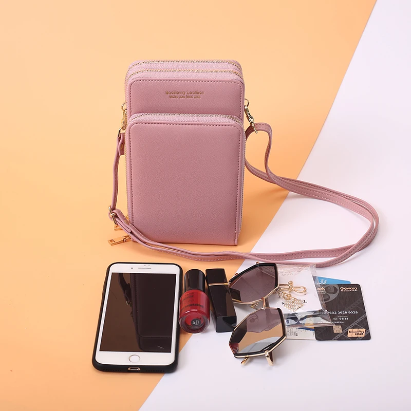 Многофункциональная маленькая сумка через плечо для женщин Дамский кошелек из