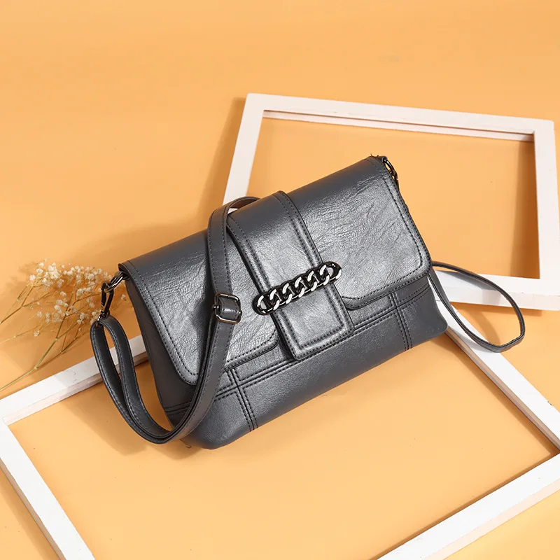 

WOMEN'S Fashion Handbag 2019 New Style Fashion Shoulder Car Suture Bag WOMEN'S Messenger Bag Glorious Versatile ruan pi bao Spri