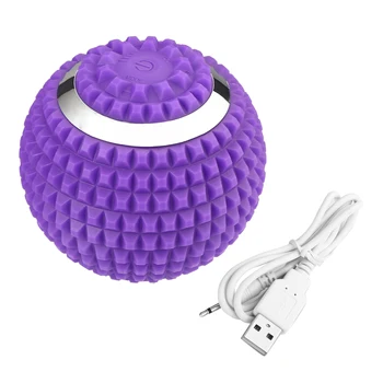 

4-Speed Vibrating Massage Ball, Yoga Fitness Electric Massage Roller, Rechargeable Muscle Tension Pain and Pressure Relief Fitne