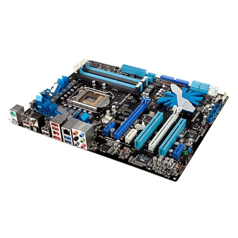 Материнские платы ASUS P7P55D-E Pro LGA 1156 DDR3 16 Гб для Intel P55 P7P55D-E Pro настольная системная плата PCI-E X16 б/у