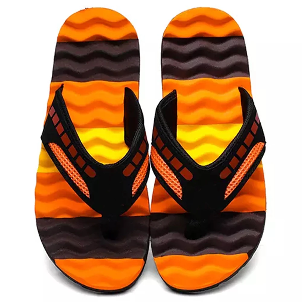 

Men Slippers Summer Comfortable Massage Insole Soft Slippers Beach Walking Non-Slip Flip-flops Solid Color Slippers