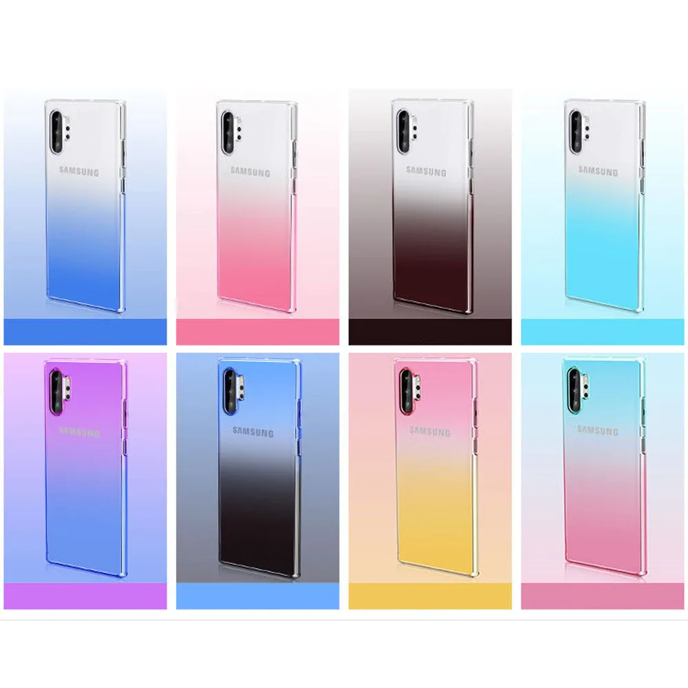 

Soft Case For Samsung Galaxy Note 10 Plus Pro Case Luxury Gradient Cover Armor Bumper For Samsung Note 10 Cover shockproof case