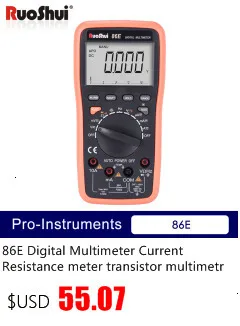 Хороший ST890C+ True RMS 6000 отсчетов DMM мультиметр 10A 1000 в ручной диапазон емкость температура цифровой мультиметр NCV