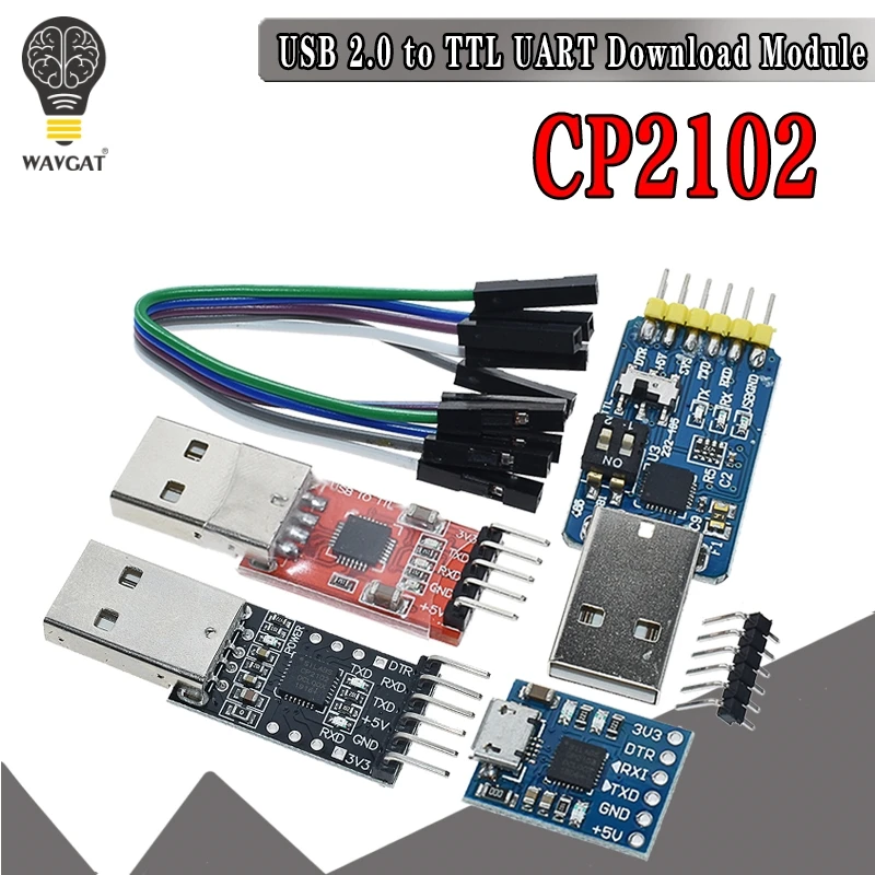 CP2102 USB 2 0 к UART TTL 5 контактный разъем модуль последовательный преобразователь STC