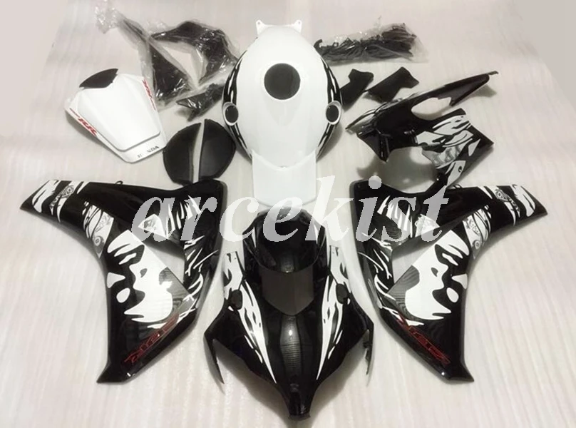ABS литьевая форма мотоцикл обтекатели комплект Подходит для Honda CBR1000RR 08 09 10 11 2008-2011 набор кузова черный белый