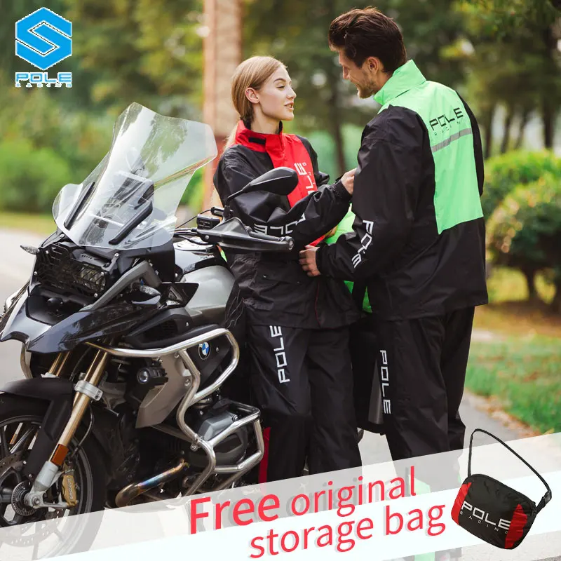 Waterproof Motorcycle Rain Suit Raincoat+rain Pants Poncho Motorcycle