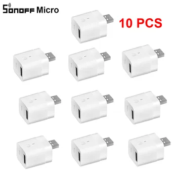

1/2/3/4/5/10 PCS Itead SONOFF Mirco USB Wifi Smart Adaptor 5V Wireless Charge Adaptor Voice Control Work With Alexa Google Home