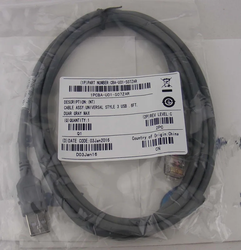Usb-кабель для Motorola Symbol Barcode LS4008 3408 4278 7808 M2007 2208 CBA-U01-S07ZAR(5 шт.) | Компьютеры и офис