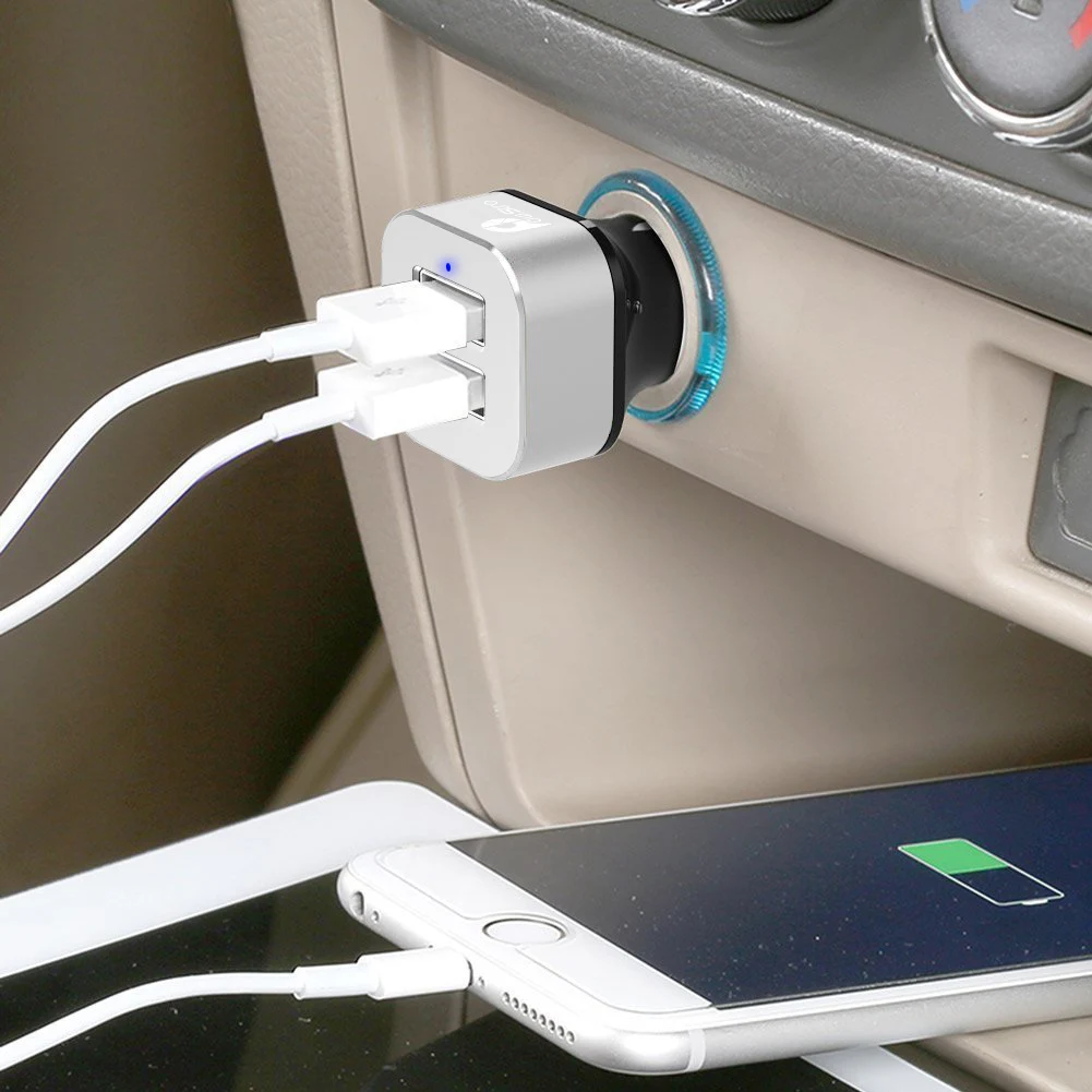 Универсальное быстрое зарядное устройство с двумя USB, автомобильное зарядное устройство для телефона, 5 В, 3,1 А, светодиодный дисплей, зарядное устройство для телефона для IPhone11, для телефона Xiaomi