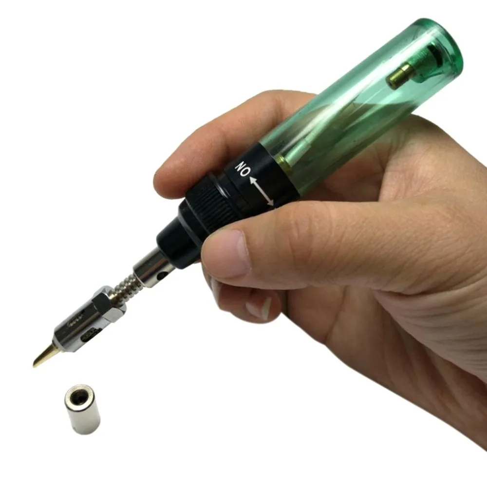 1300 Degree Gas Blow Torch Soldering Solder Iron Gun Cordless Butane Tip Tool Welding Pen Burner 8ml Welding Soldering Kit