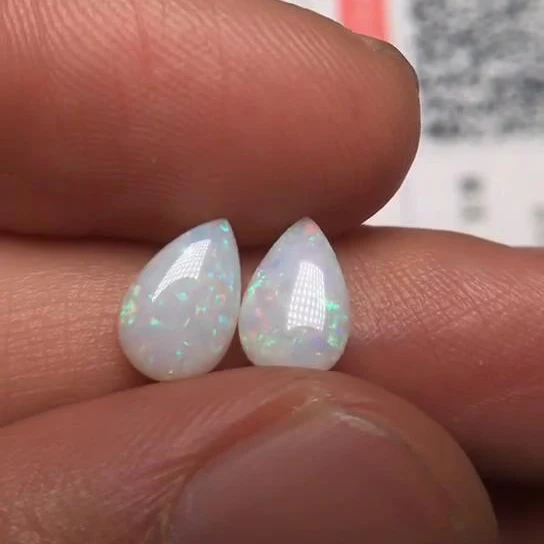 A1224 австралийского происхождения 1.285ct капли воды натуральные опалы свободные драгоценные камни бусины для изготовления ювелирных изделий Изготовление сережек