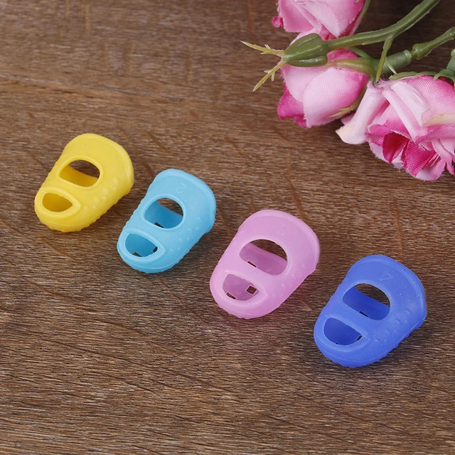 4Pcs/Set Guitar String Finger Guard Fingertip Protector Silicone Left Hand Finger Protection Press Guitar Accessories