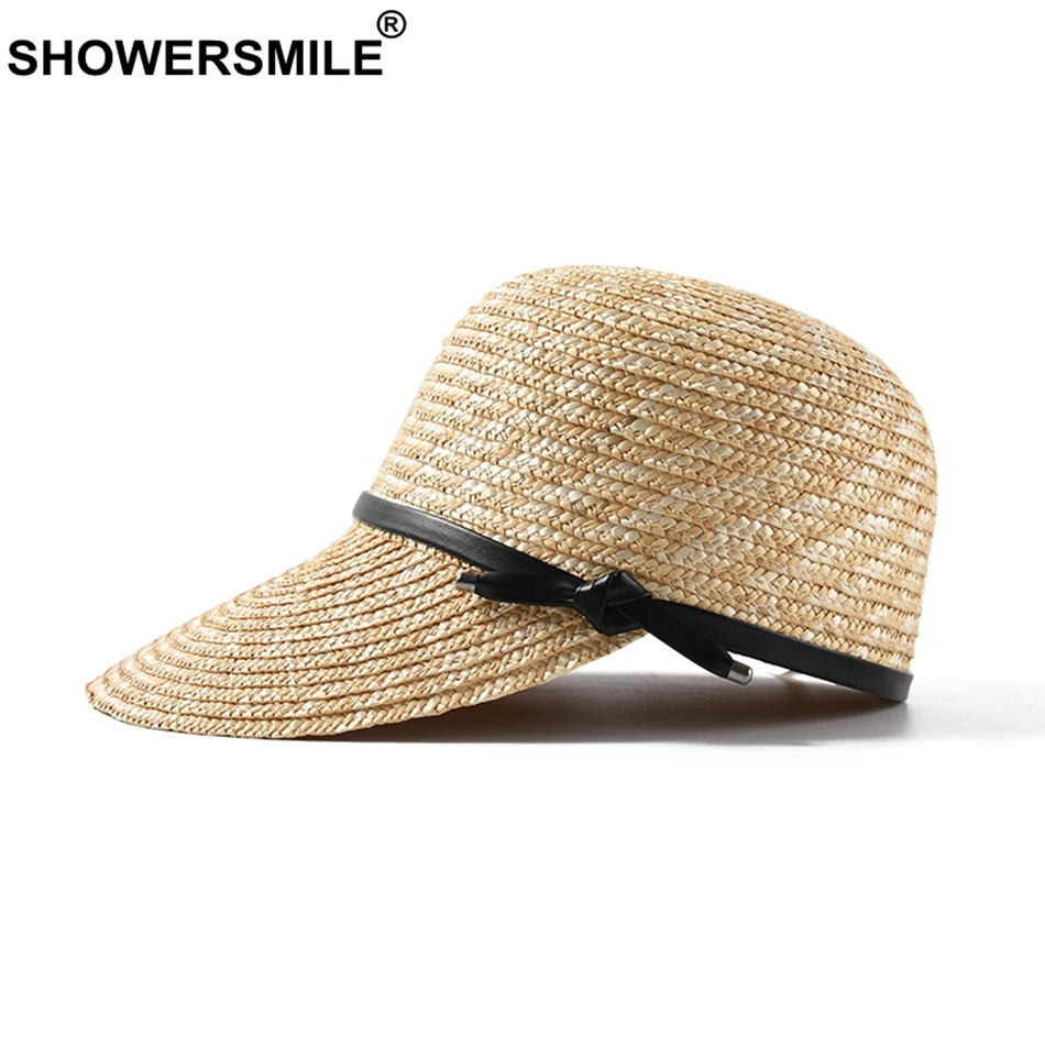 Шляпа SHOWERSMILE женская Соломенная Солнцезащитная пляжная бейсбольная уличная
