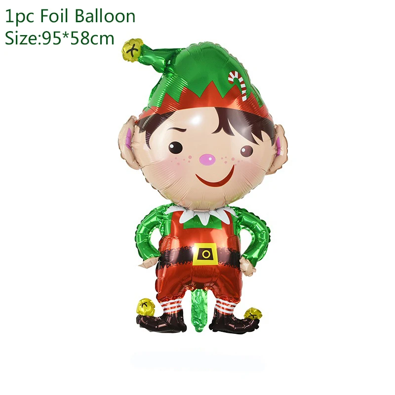 Украшения для рождественской вечеринки, Рождественский латексный бумажный шарик, баннеры, сделай сам, праздничные вечерние принадлежности, рождественские украшения для дома - Цвет: 1pc Foil Balloon