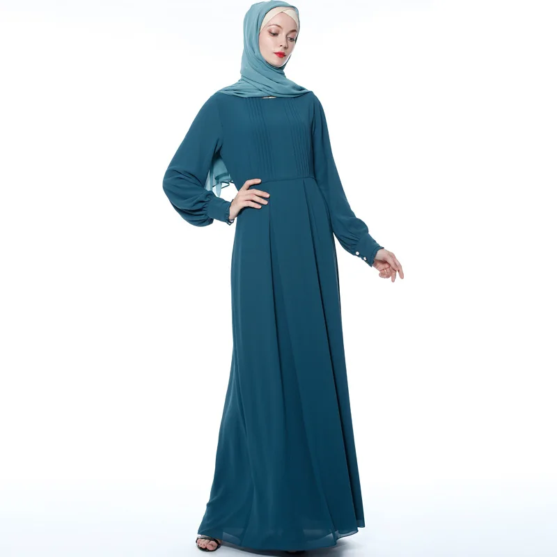 Элегантная мусульманская шифоновая абайя Макси шифоновый кардиган кимоно Vestidos длинные халаты Jubah Ближний Восток Рамадан Eid Арабский