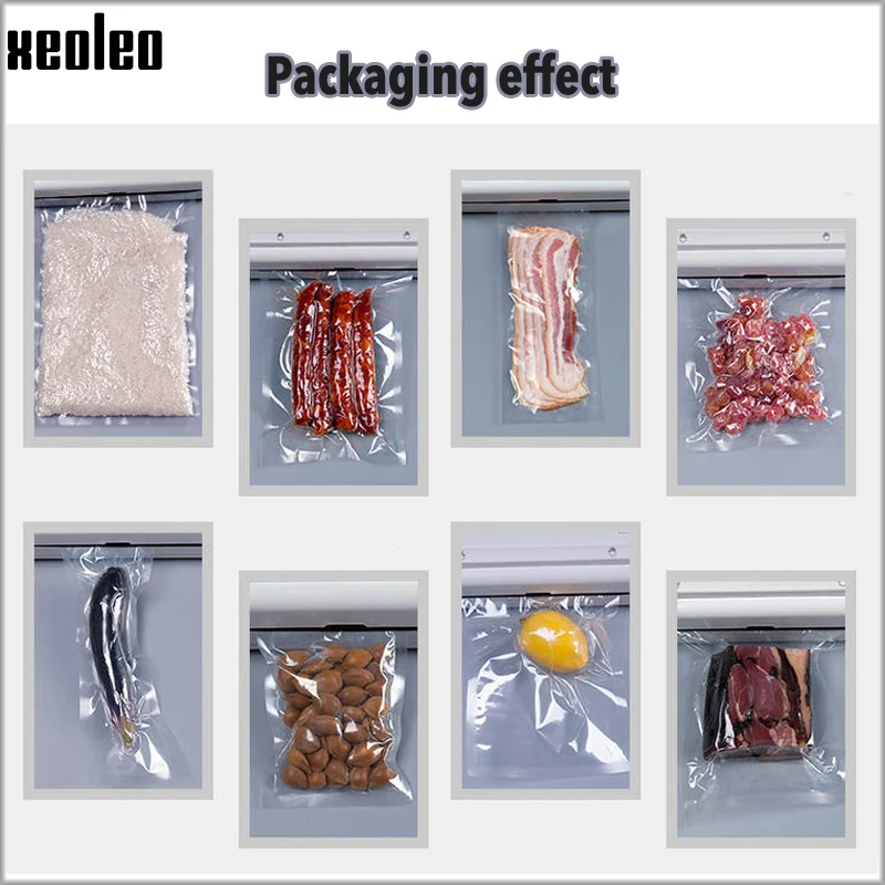XEOLEO 1kpa Commercial Vacuum bags Sealer Desktop Vacuum sealing machine Vacuum machine 26cm Packing Machine for fruit Vegetable 3