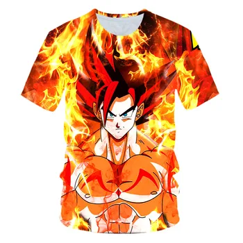 

2019 New Arrival Cool Goku Dragon Ball Z 3d T Shirt Summer Fashionable Short Sleeve Tee Tops Men Anime DBZ Harajuku T-Shirts Kid