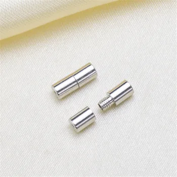 

DIY S925 sterling silver clasp accessories necklace bracelet clasp pearl necklace clasp bracelet buckle screw clasp