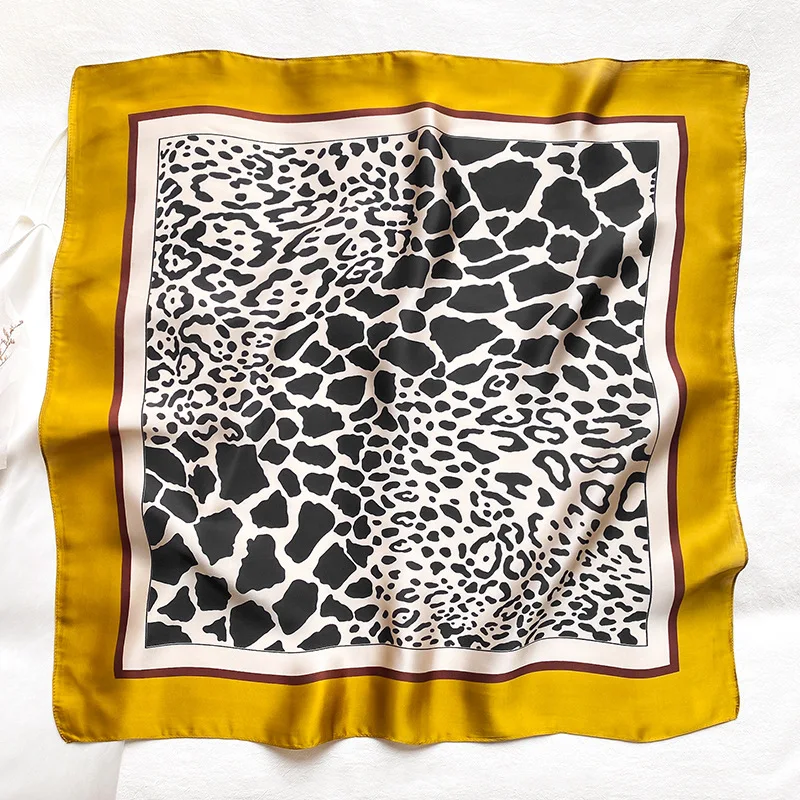 

New fashion small square scarf female Leopard printed multifunctional Decorative summer sunscreen scarf Headband tyin gift