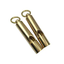 Магнат Ретро латунный рот свисток ручной работы из чистой латуни свисток Открытый выживания свисток брелок кулон рефери свисток