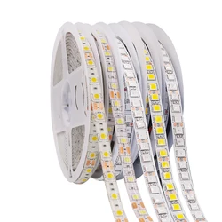 5M LED Strip Light 5054 5050 120Leds/M Flexible LED Tape Light 12V 24V 2835 60Leds/M Waterproof Ribbon Diode White /Warm White