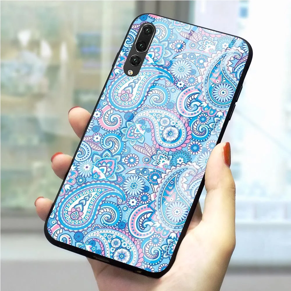 Сапфировое Нефритовое витражное стекло мандалы чехол для телефона huawei Honor 10 Lite чехол 9 7A P10 P20 P30 PRO P Smart mate 20 Lite стекло