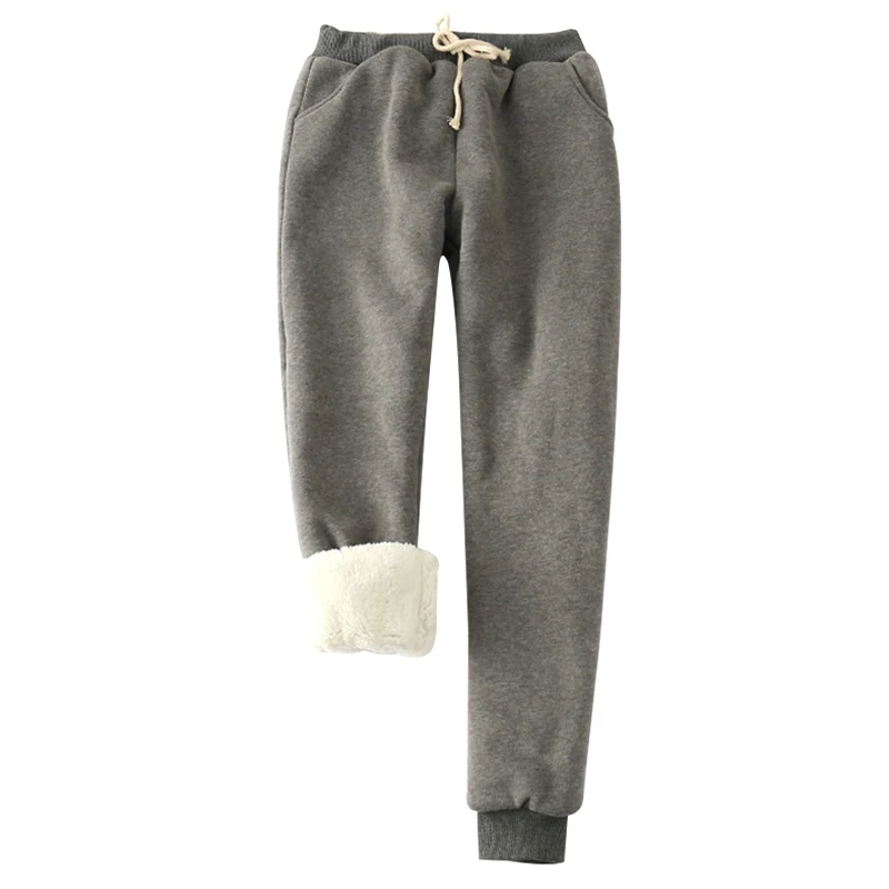 Женские зимние штаны-шаровары из искусственного кашемира, утолщенные флисовые Теплые повседневные брюки JS25 - Габаритные размеры: S