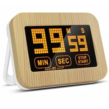 

Contact Screen Luminous Kitchen Timer LCD Display Magnetic with Stand Timer Luminous Loud Alarm Digital Study Timer
