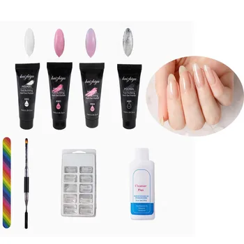 

Poly Gel Glittery Extend Uv Quick Building Gel Poly Gel Nail Kit, 107 Pcs Professional Poly Gel Starter Kit Nail Extension Buil