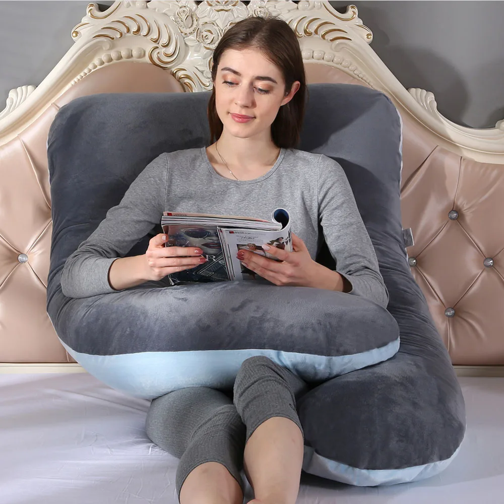 Details about   Pregnancy Pillow Cover U Shape Maternity Contoured Body Feeding Cushion Cover 