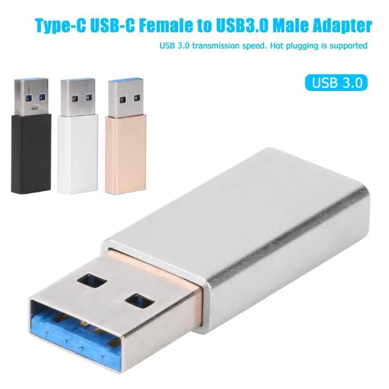 

Aluminium Alloy Shell Type-C USB-C Female to USB3.0 Male OTG Adapter Converter Data Transmission Function Charging Plug Transfer