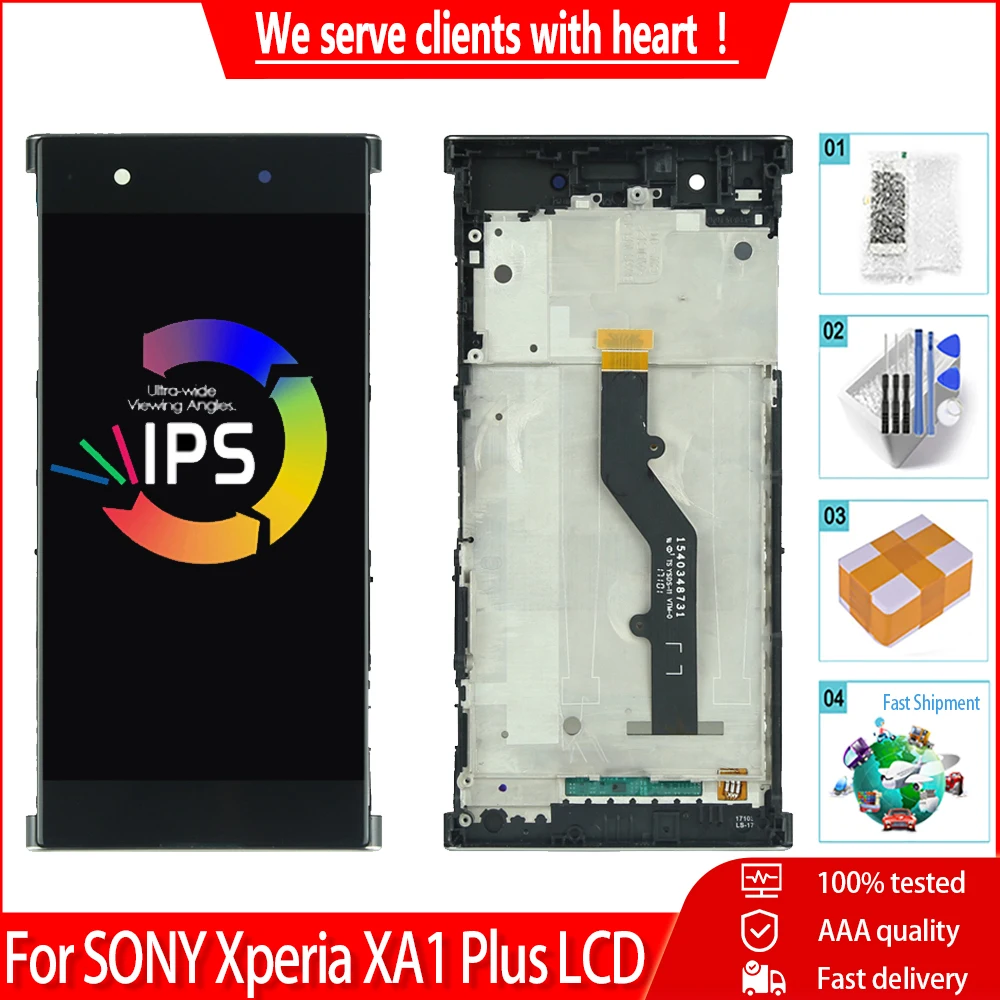 5 &quotОригинальный ЖК-дисплей для SONY Xperia XA1 Plus G3416 G3412 G3426 G3421 G3423 сенсорный экран с