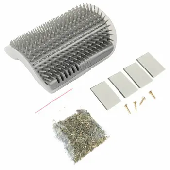 

Pet Products For Cats Brush Corner Cat Massage Self Groomer Comb Brush With Catnip Cat rubs the face a tickling comb