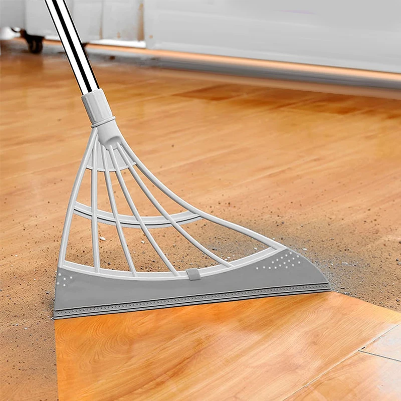 Adjustable Floor Dust Hair Sweeper Sponge Sweeping Broom Home Cleaning Tool 